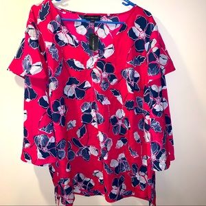 Lane Bryant Floral Blouse wide Sleeves 22/24 NWT